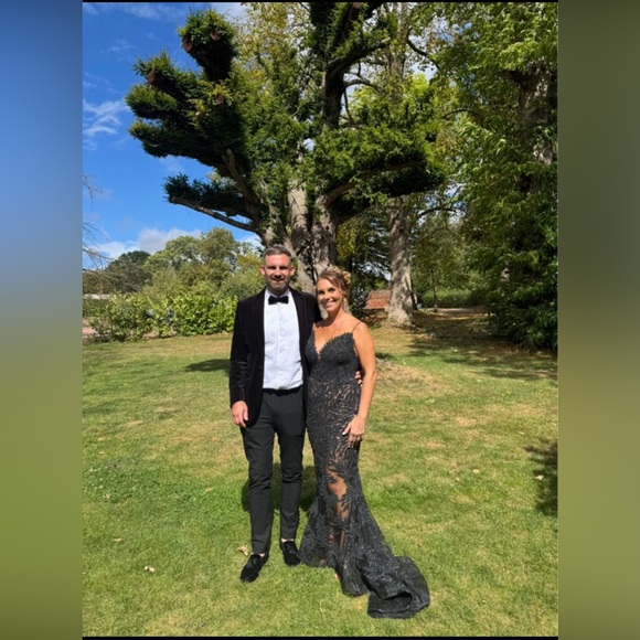 NADINE MERABI Stella Black Backless Lace Dress - Picture 4 of 15